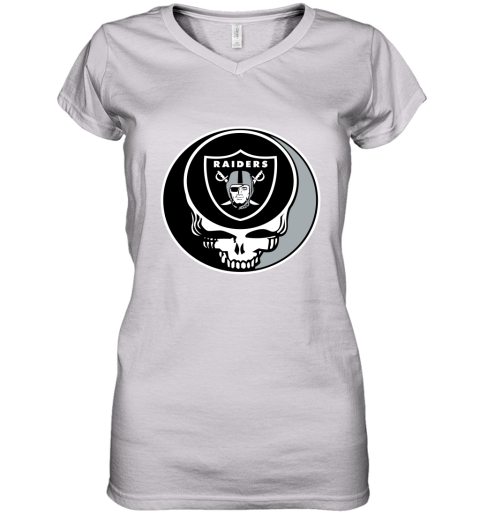 Custom Las Vegas Raiders Men's Name & Number Logo T-Shirt - Ash