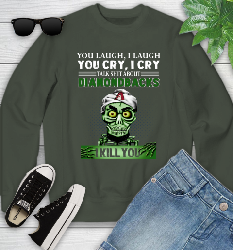 MLB Talk Shit About Arizona Diamondbacks I Kill You Achmed The Dead Terrorist Jeffrey Dunham Baseball Youth Sweatshirt 9