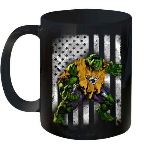 Jacksonville Jaguars Hulk Marvel Avengers NFL Football American Flag Ceramic Mug 11oz