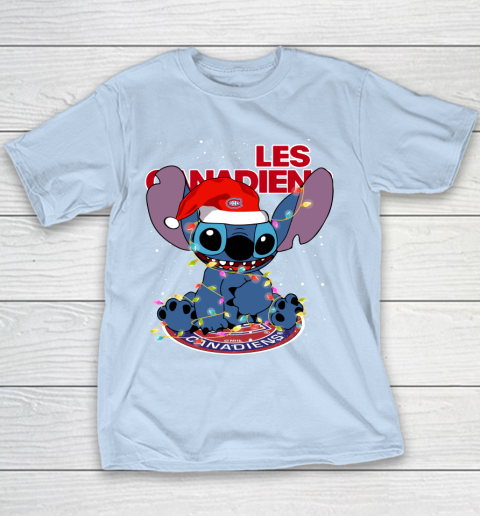 Montreal Canadiens NHL Hockey noel stitch Christmas Youth T-Shirt 4