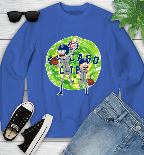 MLB Chicago Cubs Rick And Morty Baseball Sports Youth Sweatshirt 8