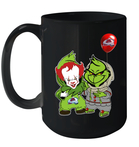 Colorado Avalanche Baby Pennywise Grinch Christmas NHL Hockey Ceramic Mug 15oz 2