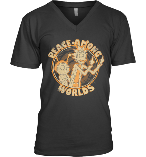 Rick And Morty Peace Among Worlds Vintage V-Neck T-Shirt