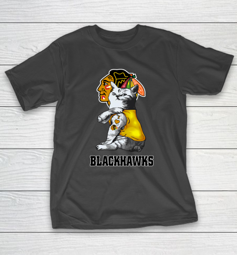 NHL My Cat Loves Chicago Blackhawks Hockey T-Shirt