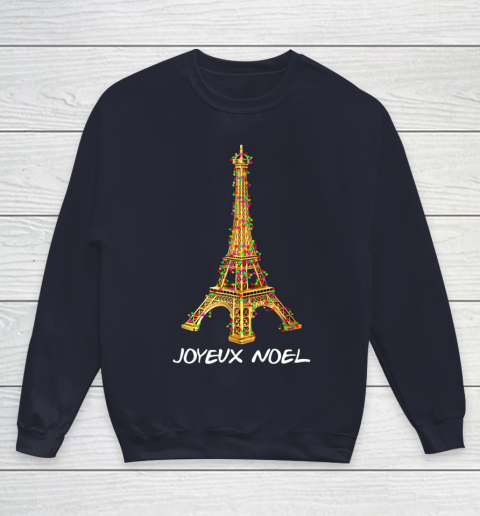 Joyeux Noel French Merry Christmas Eiffel Tower Youth Sweatshirt 2