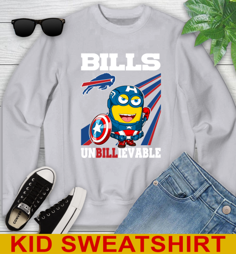 NFL Football Buffalo Bills Captain America Marvel Avengers Minion Shirt Youth Sweatshirt 3