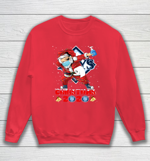 Tampa Bay Rays Funny Santa Claus Dabbing Christmas 2020 MLB Sweatshirt 7