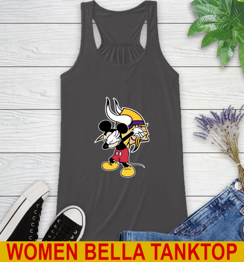 Minnesota Vikings NFL Football Dabbing Mickey Disney Sports Racerback Tank 12