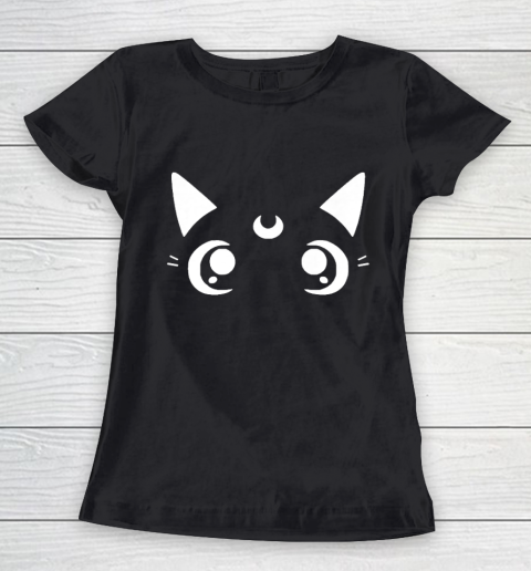Halloween Cute Cat Crescent Moon Sailor Mom Kawaii Neko Women's T-Shirt