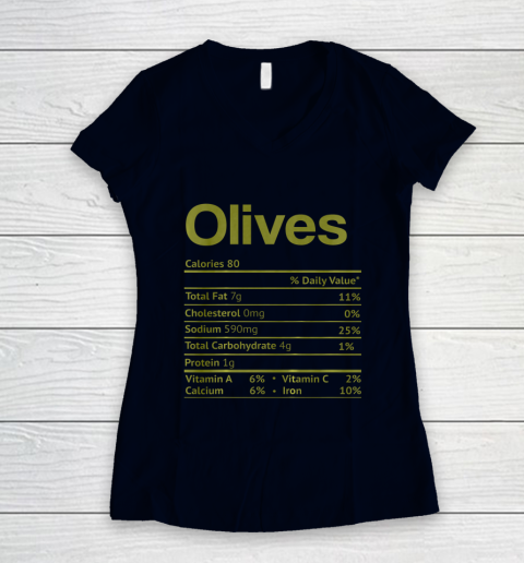 Black Olives Thanksgiving Nutrition Facts T-Shirt Black Olives Thanksgiving Nutrition Facts T-Shirt