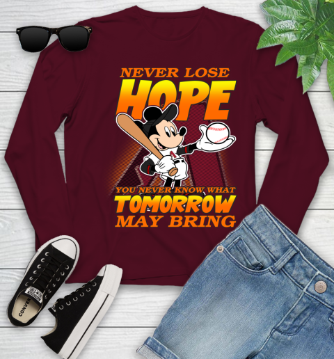 Arizona Diamondbacks MLB Baseball Mickey Disney Never Lose Hope Youth Long Sleeve 6