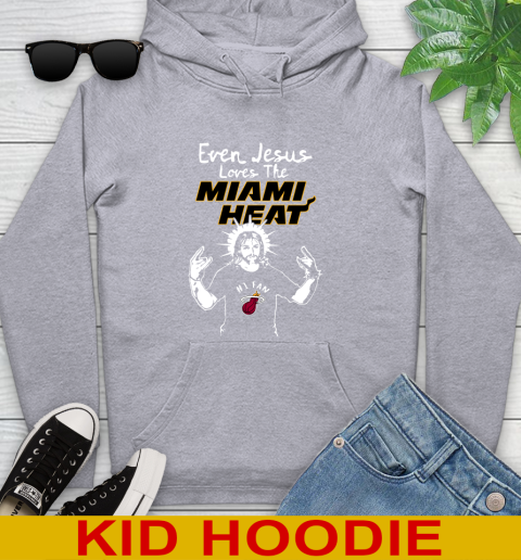 Miami Heat NBA Basketball Even Jesus Loves The Heat Shirt Youth Hoodie 6