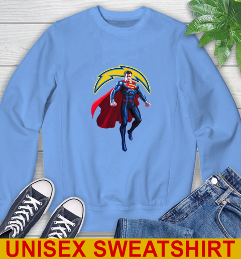 NFL Superman DC Sports Football Los Angeles Chargers Sweatshirt 11