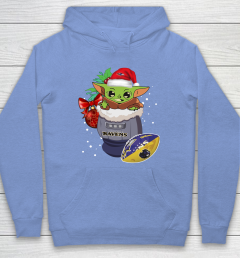 Baltimore Ravens Christmas Baby Yoda Star Wars Funny Happy NFL Hoodie 11