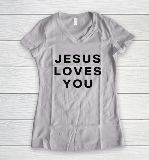 C. J. Stroud Jesus Loves You Women's V-Neck T-Shirt
