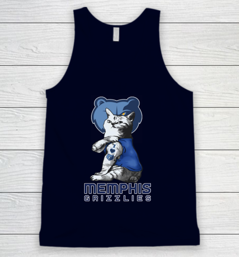 NBA Basketball My Cat Loves Memphis Grizzlies Tank Top 2