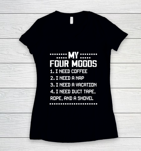 My Four Moods Women's V-Neck T-Shirt