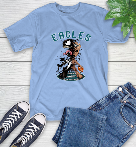 NFL Philadelphia Eagles Football Venom Groot Guardians Of The Galaxy T-Shirt 11