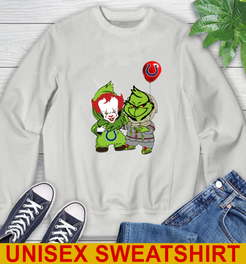 Indianapolis Colts Baby Pennywise Grinch Christmas NFL Football Sweatshirt 5