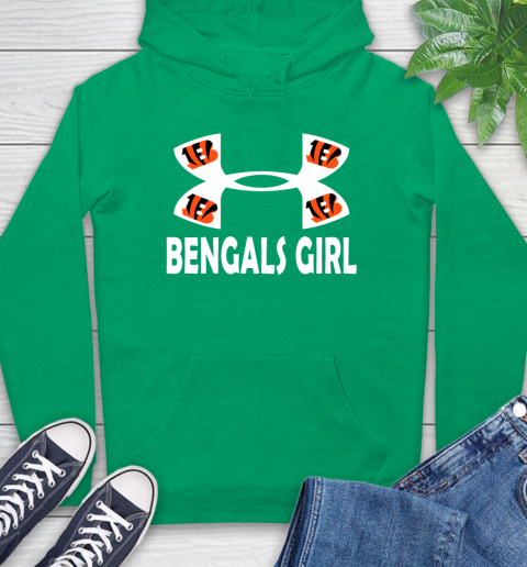NFL Cincinnati Bengals Girl Under Armour Football Sports Hoodie 8