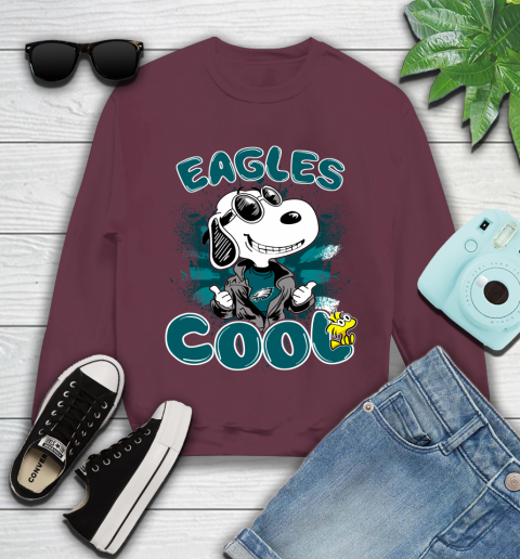 NFL Football Philadelphia Eagles Cool Snoopy Shirt Youth Sweatshirt 3