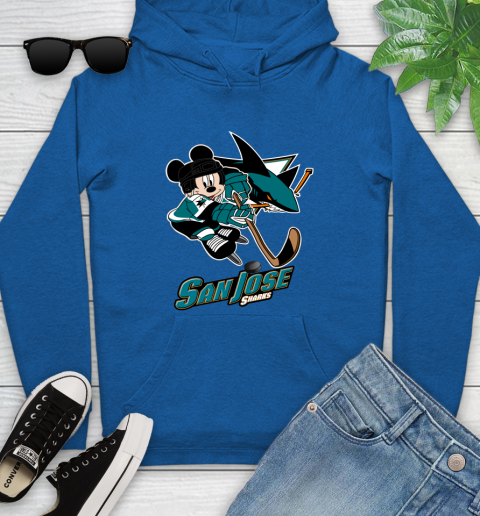 NHL San Jose Sharks Mickey Mouse Disney Hockey T Shirt Youth Hoodie 9