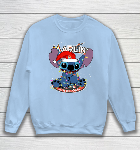 Miami Marlins MLB noel stitch Baseball Christmas Sweatshirt 4