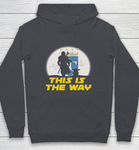 Kansas City Royals MLB Baseball Star Wars Yoda And Mandalorian This Is The Way Youth Hoodie 5