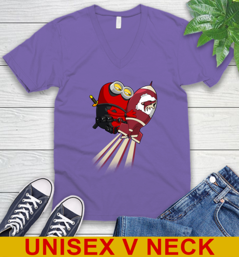 NHL Hockey Arizona Coyotes Deadpool Minion Marvel Shirt V-Neck T-Shirt 8