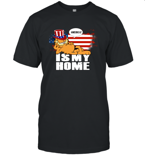 America Is My Home Garfield Independence Day 4th Of July Unisex Jersey Tee