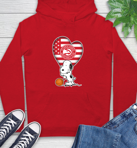 Atlanta Hawks NBA Basketball The Peanuts Movie Adorable Snoopy Hoodie 10