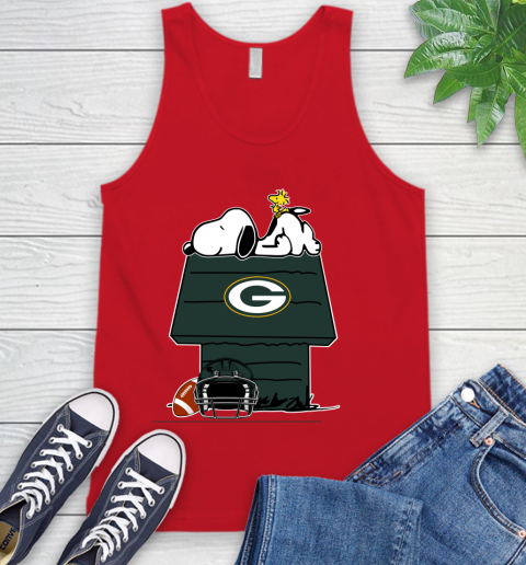 Green Bay Packers NFL Football Snoopy Woodstock The Peanuts Movie Tank Top 6