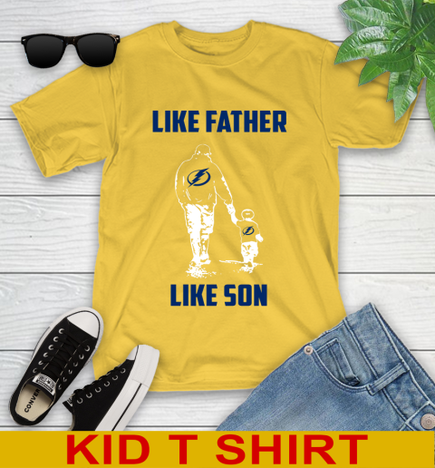 Tampa Bay Lightning NHL Hockey Like Father Like Son Sports Youth T-Shirt - Image 10