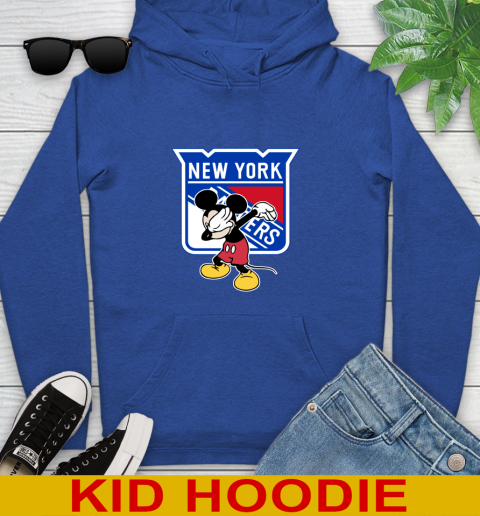 New York Rangers NHL Hockey Dabbing Mickey Disney Sports Youth Hoodie 10