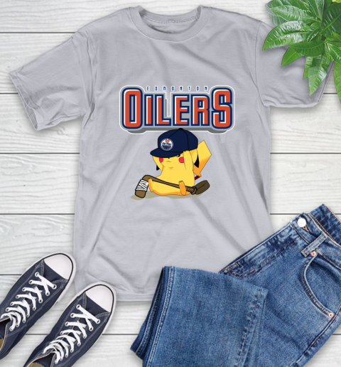 NHL Pikachu Hockey Sports Edmonton Oilers T-Shirt 6