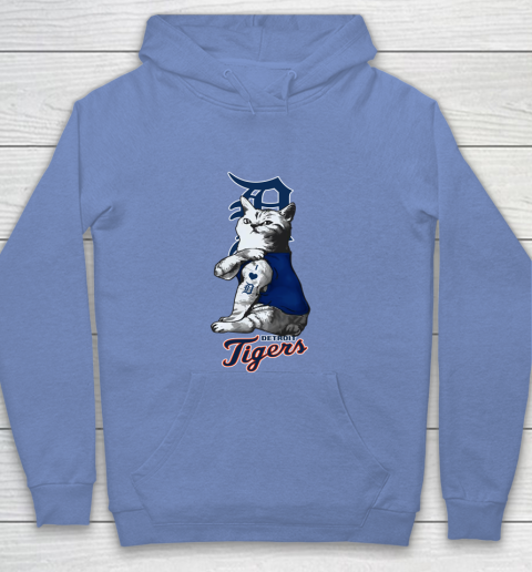 MLB Baseball My Cat Loves Detroit Tigers Youth Hoodie 8