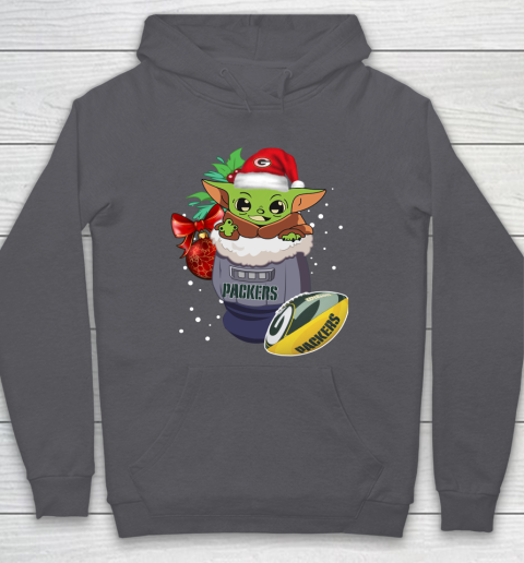 Green Bay Packers Christmas Baby Yoda Star Wars Funny Happy NFL Hoodie 7