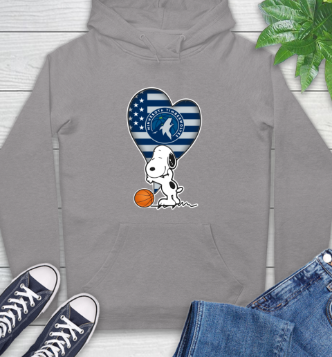 Minnesota Timberwolves NBA Basketball The Peanuts Movie Adorable Snoopy Hoodie 6