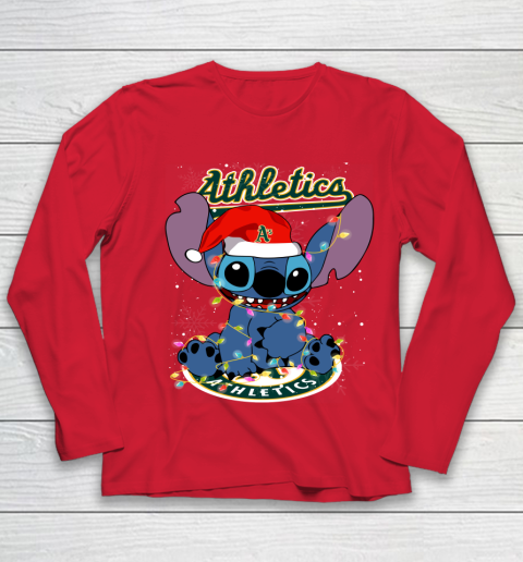 Oakland Athletics MLB noel stitch Baseball Christmas Youth Long Sleeve 7