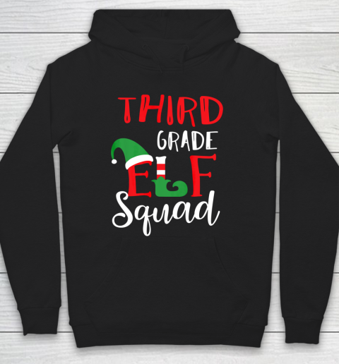 Elf Squad Third Grade Christmas Teacher Hoodie