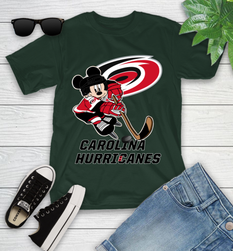 NHL Carolina Hurricanes Mickey Mouse Disney Hockey T Shirt Youth T-Shirt 17