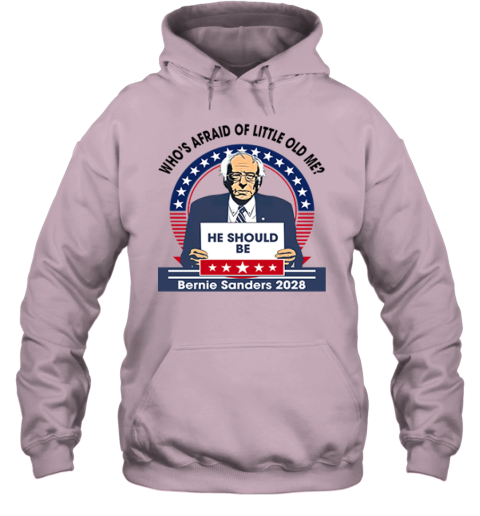 Who's Afraid of Little Old Me He Should Be Bernie Sanders 2028  Premium Hoodie cktt whoamp 39 s afraid of little old me he should be bernie sanders 2028premium hoodie 23 front light pink