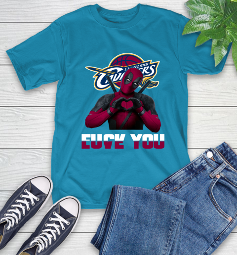 NBA Cleveland Cavaliers Deadpool Love You Fuck You Basketball Sports T-Shirt 9