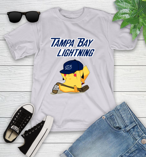 NHL Pikachu Hockey Sports Tampa Bay Lightning Youth T-Shirt 4