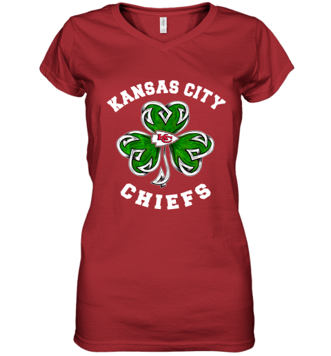 Kansas City Chiefs Long Sleeve Button Shirt Women's Casual V Neck Blouse  Tops