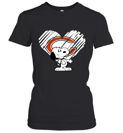 I Love Chicago Bears Snoopy In My Heart NFL Women's T-Shirt