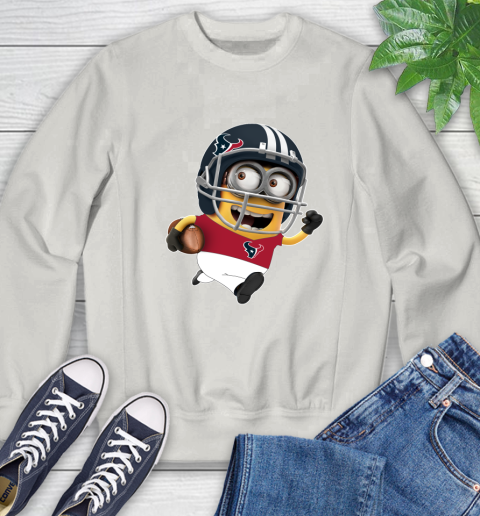 NFL Houston Texans Minions Disney Football Sports Sweatshirt 12