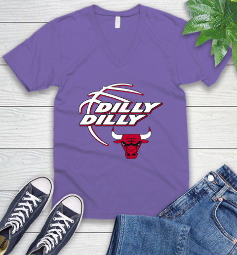 NBA Chicago Bulls Dilly Dilly Basketball Sports V-Neck T-Shirt 10