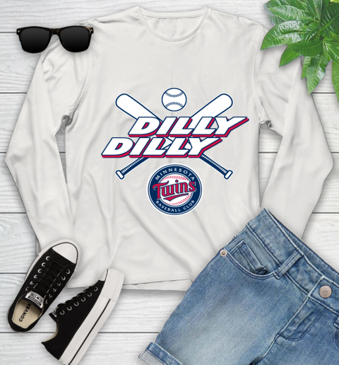 MLB Minnesota Twins Dilly Dilly Baseball Sports Youth Long Sleeve 12