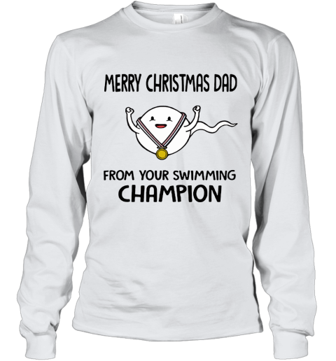 Merry Christmas Dad From Your Swimming Champion Youth Long Sleeve